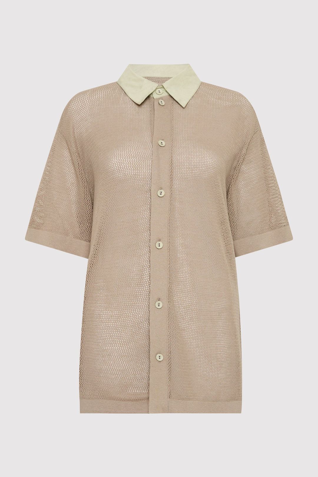 Mesh Short Sleeve Shirt - Fog #6