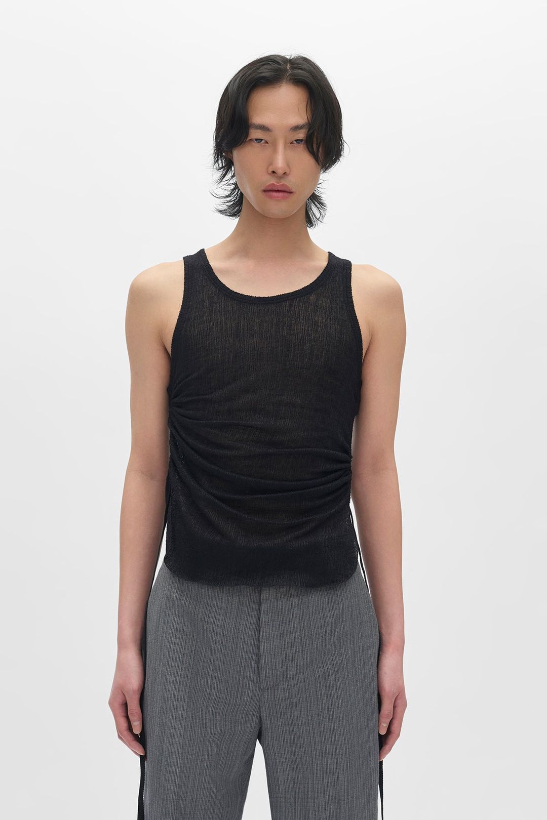 Boris Wrinlked Cropped Tank Top