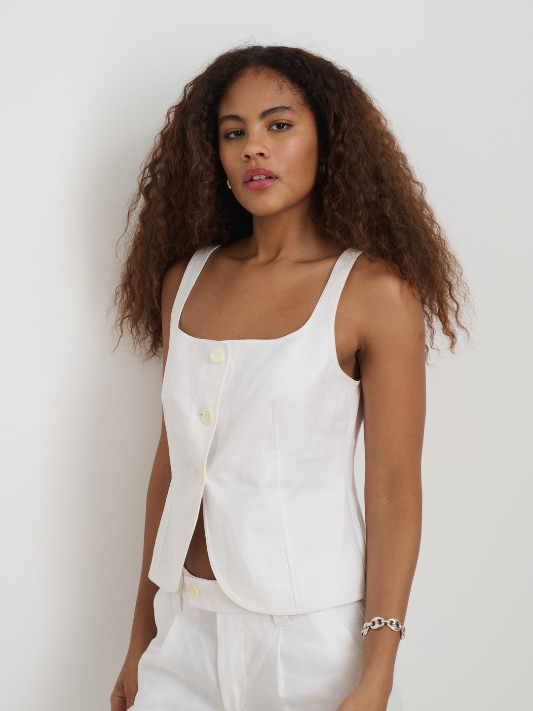 Luna Vest In Linen #6