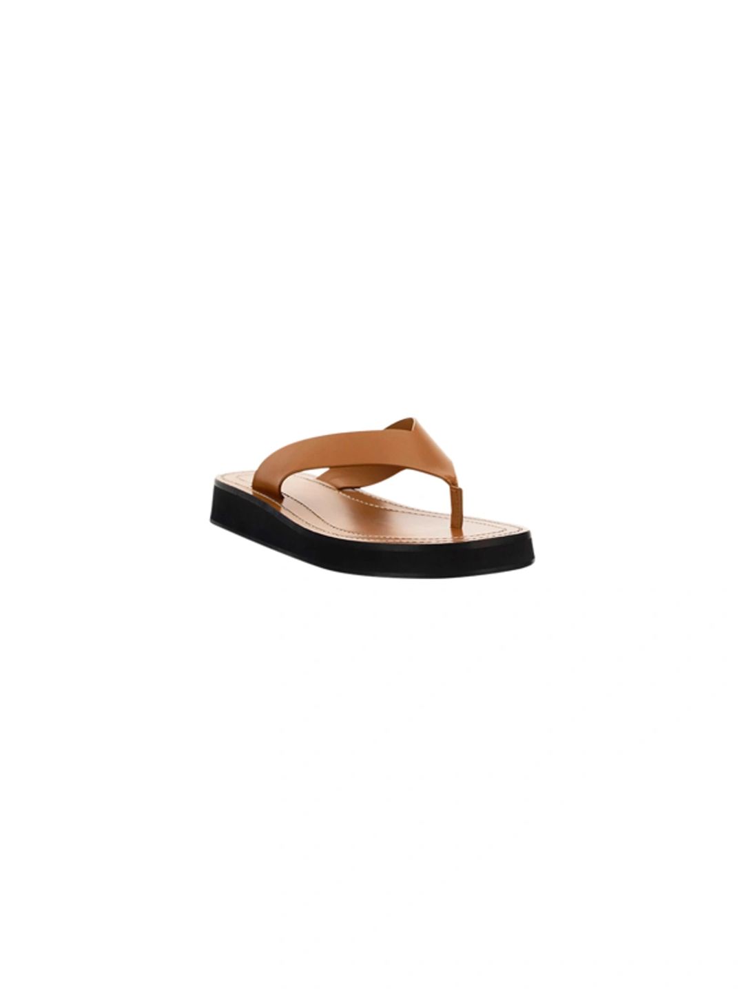 Ginza Flip-flop Smooth Calfskin Sandals In Brown #6