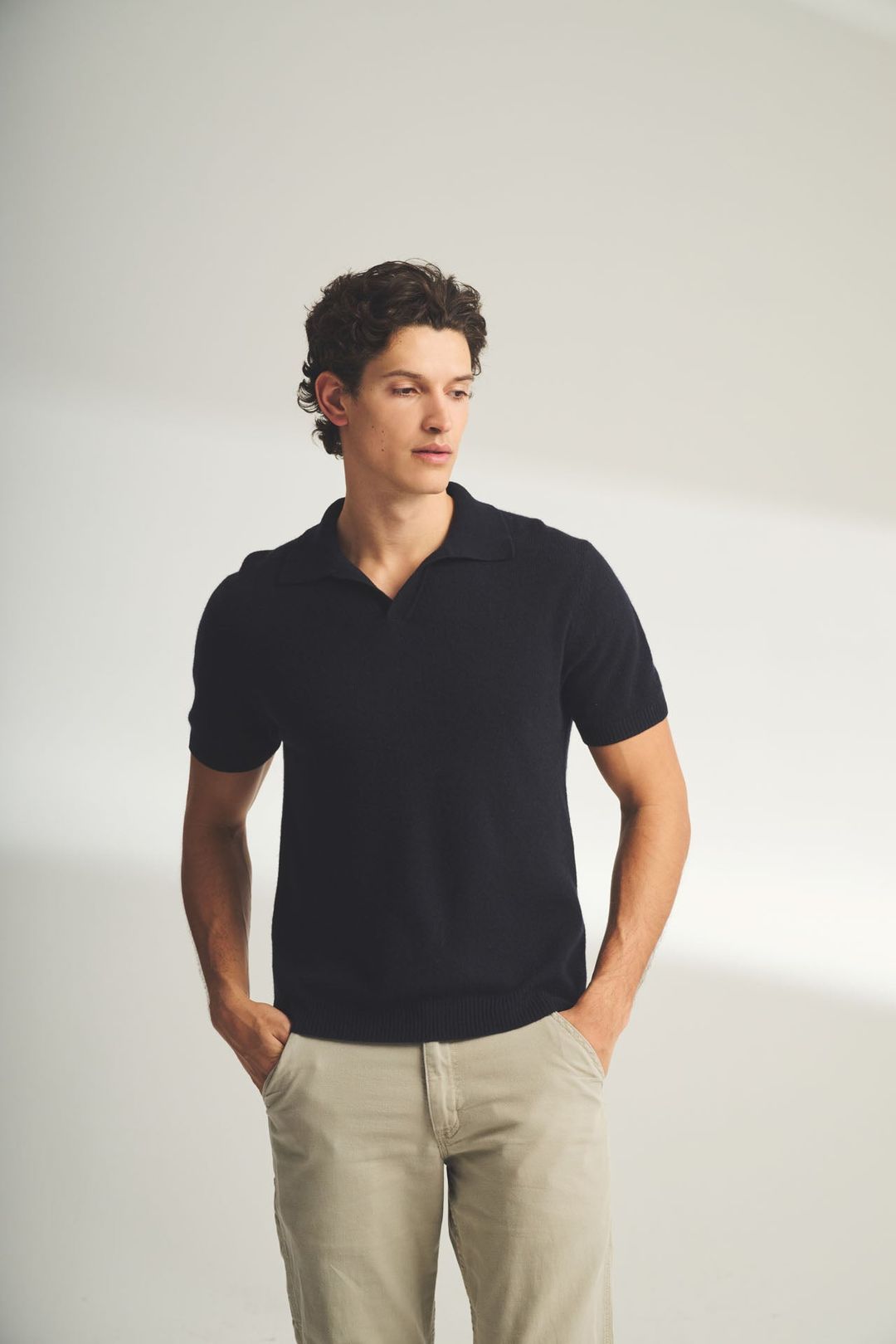 Lightweight Cashmere Short Sleeve Polo #15