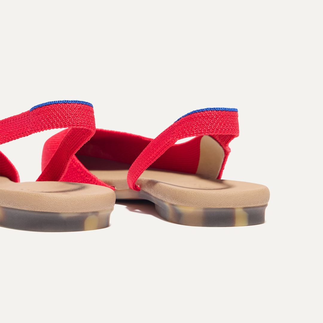 The Almond Slingback - Lollipop Red #6