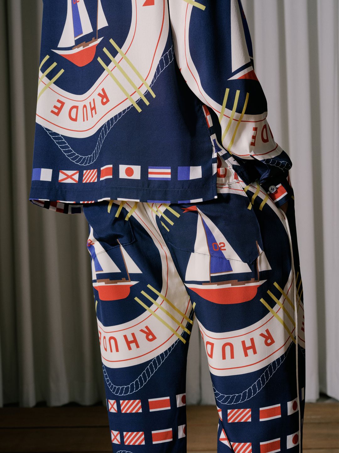 RHUDE FLAG SAIL SILK PANT #7