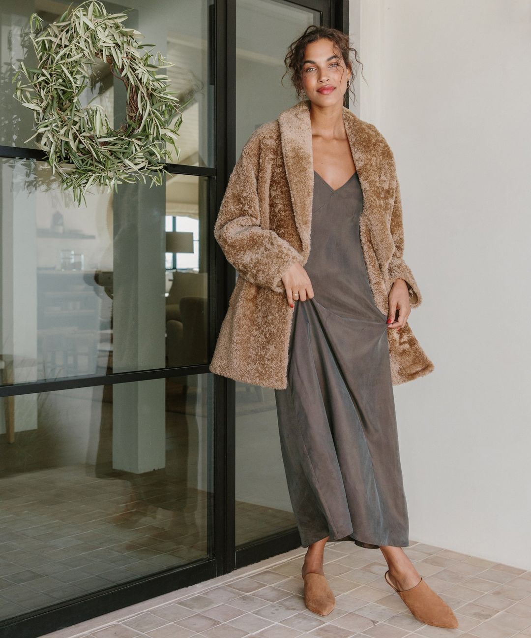 Oiled Leather Kitten Heel Mule #3