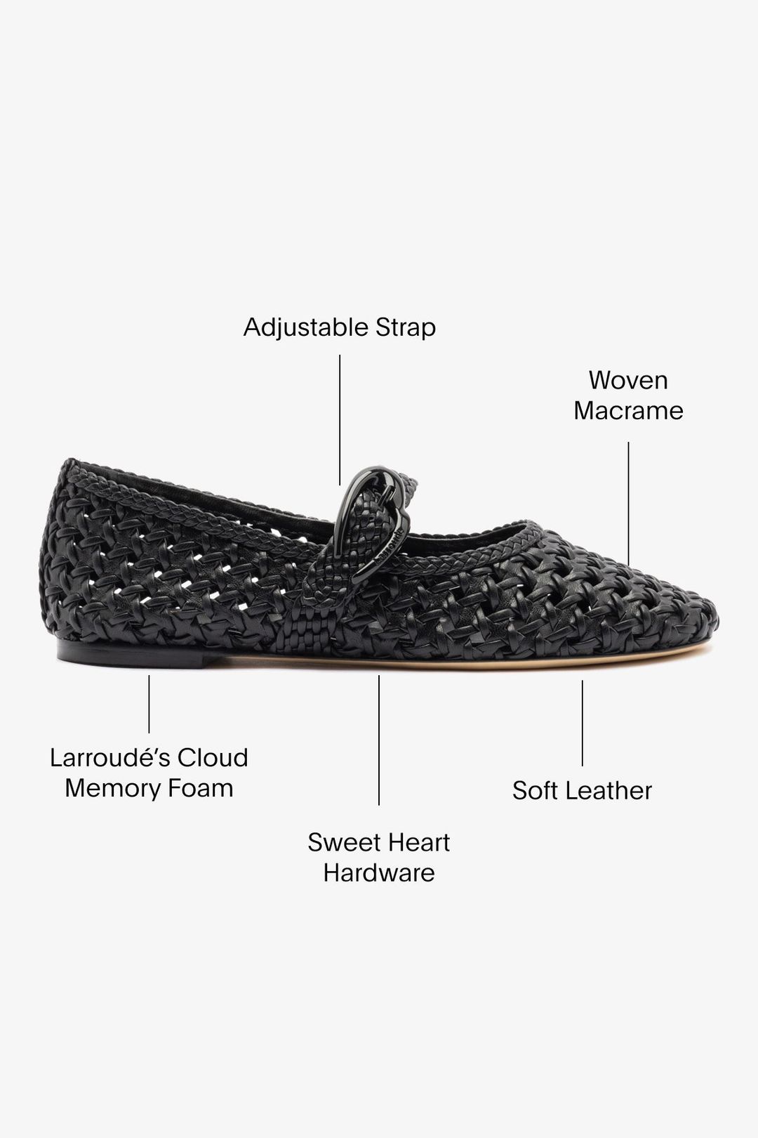 Verona New Macrame In Black Leather #4