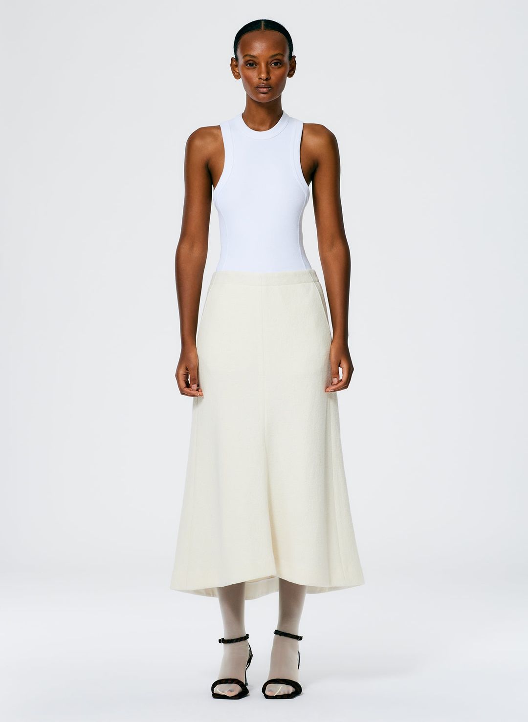 Boiled Wool Sculpted Skirt #2
