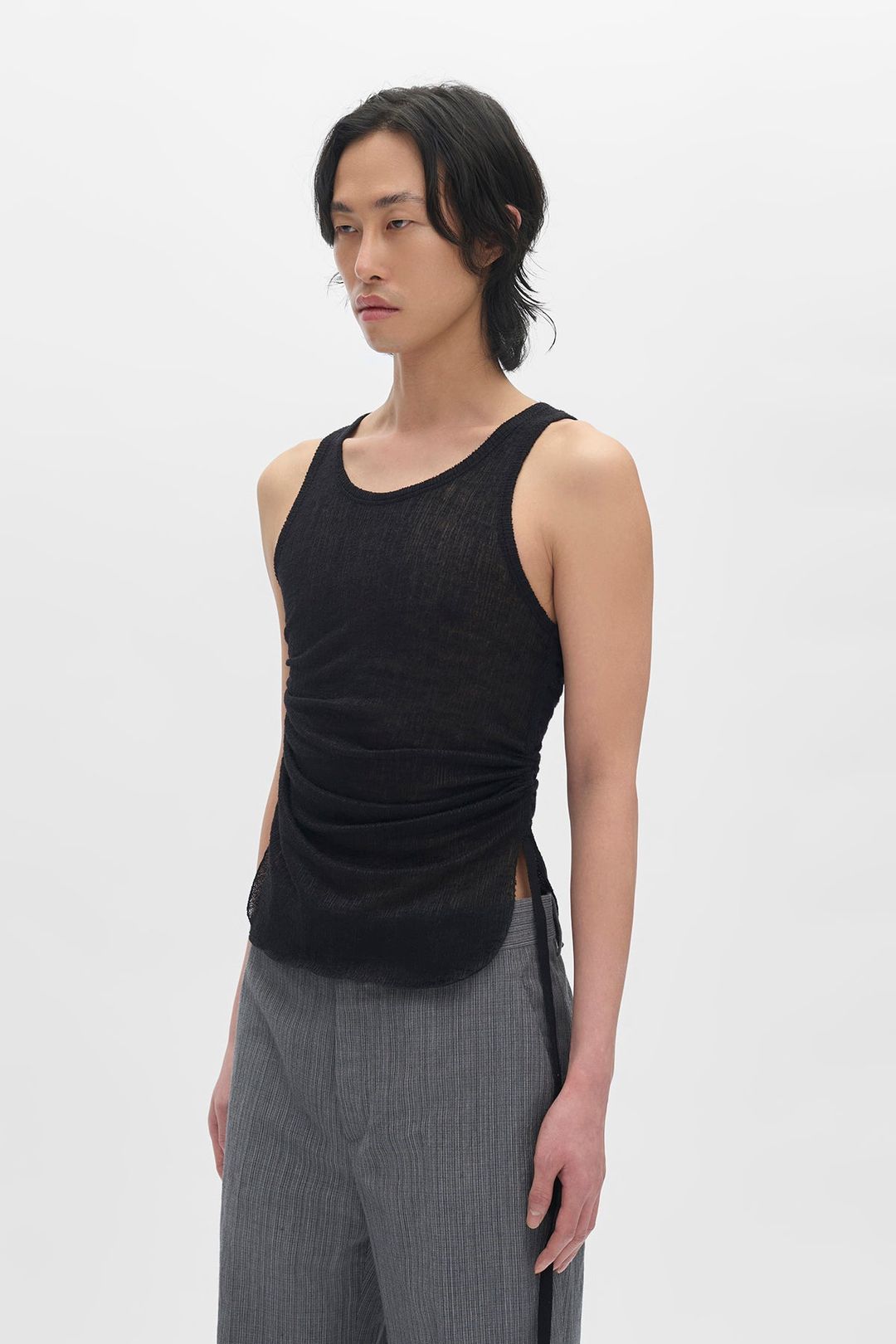 Boris Wrinlked Cropped Tank Top