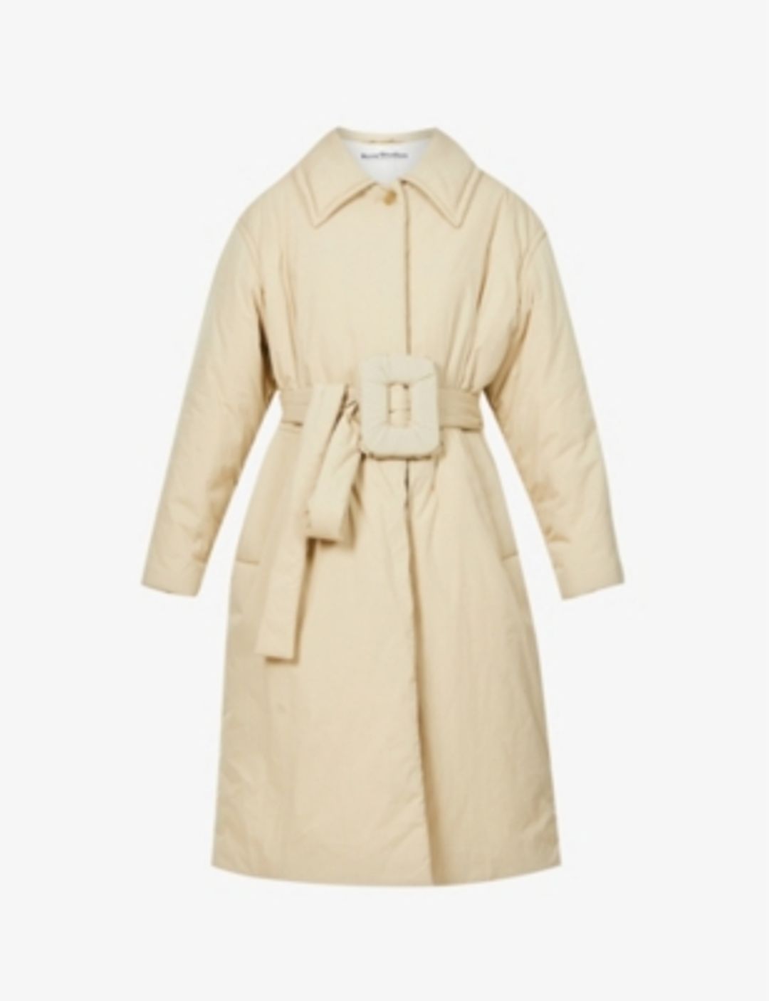 Padded cotton-blend coat