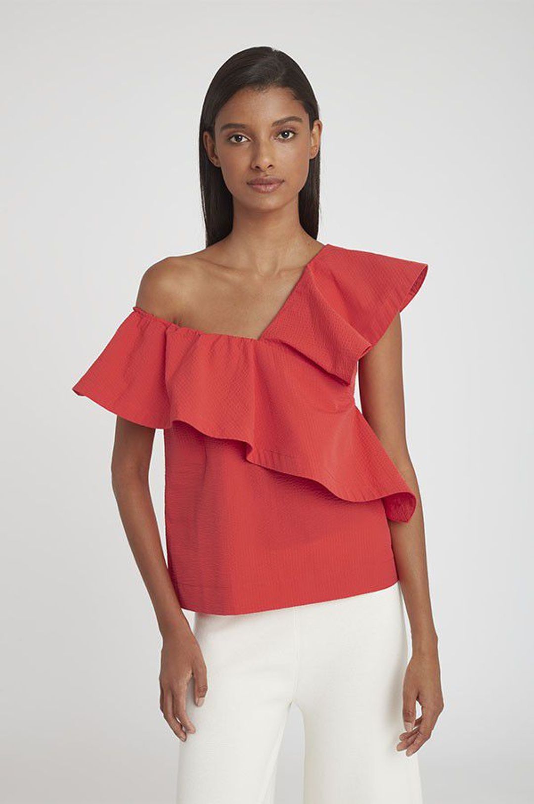 Seersucker Flounce Top #18