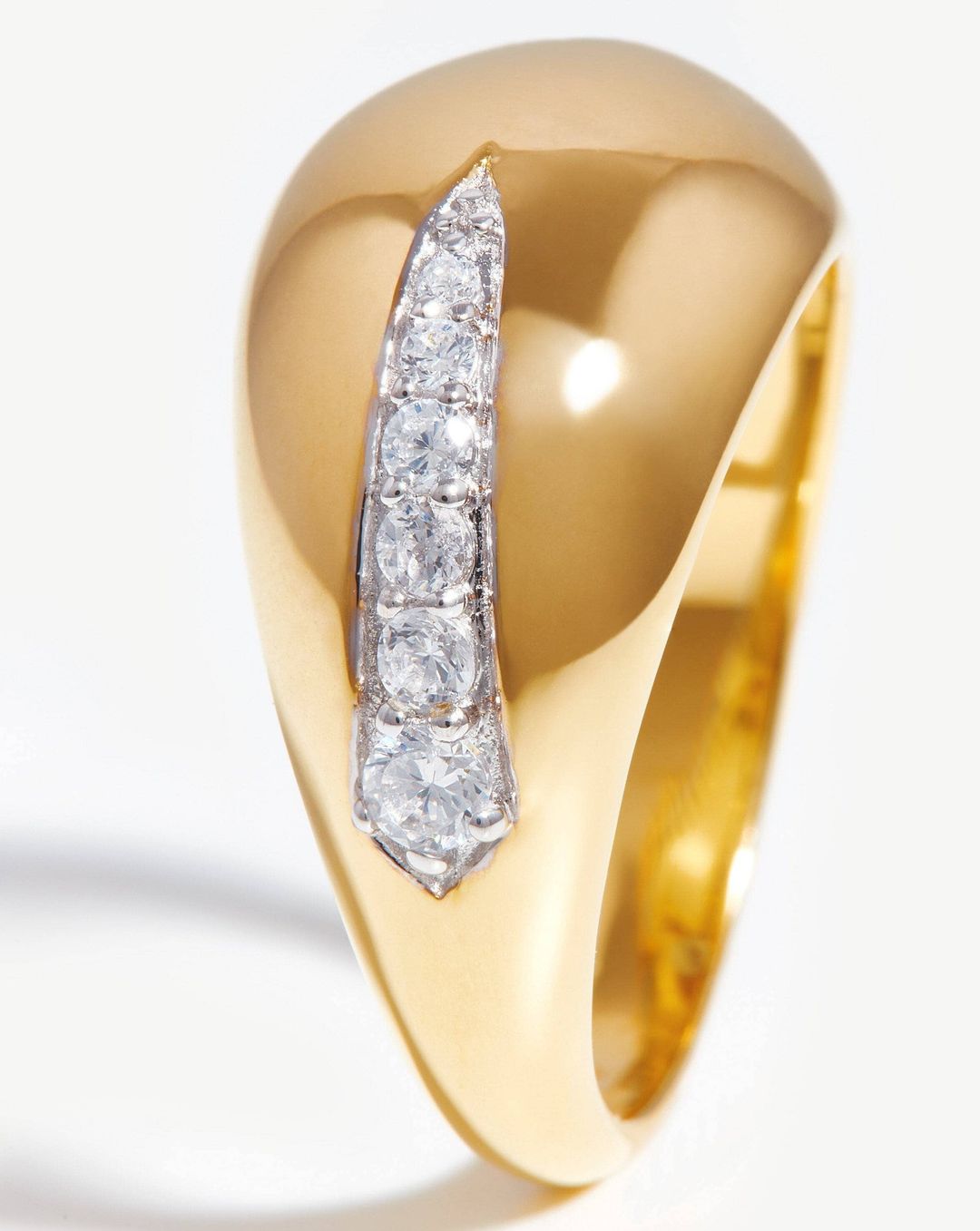Dome Pave Ring | 18ct Gold Plated/Cubic Zirconia #3
