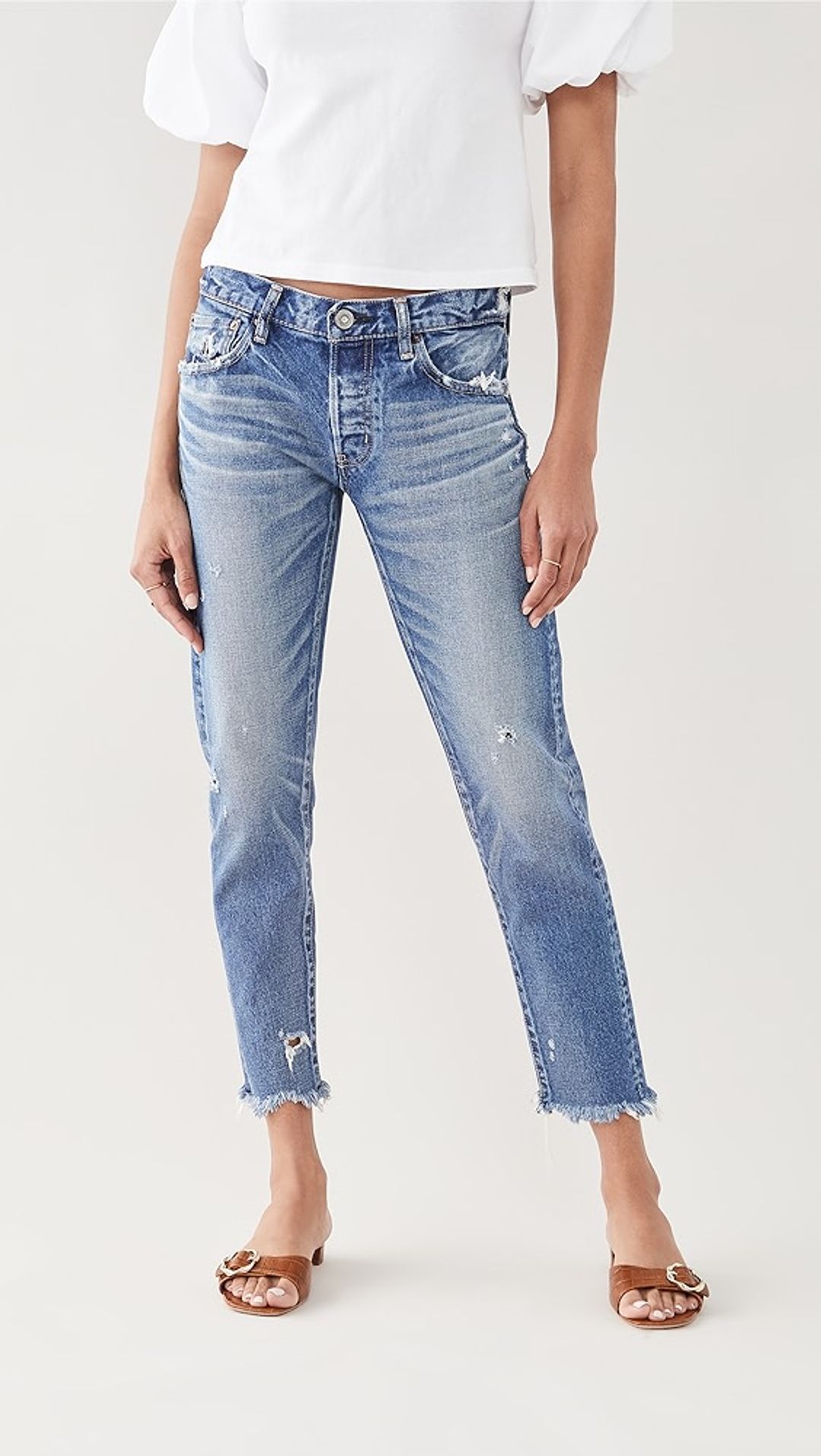 Keller Distressed Tapered Jeans