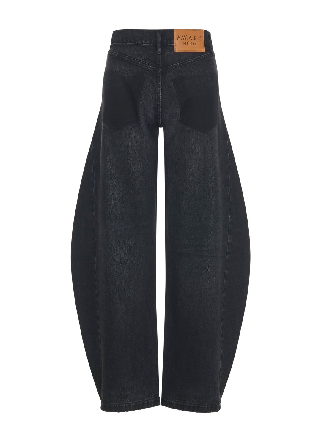 Denim Jeans With Inserts Washed Black #7