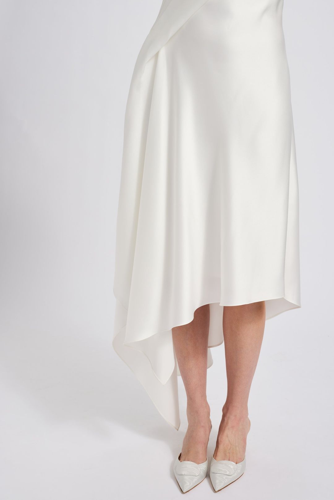 Fluid Satin Asymmetric Dress #3