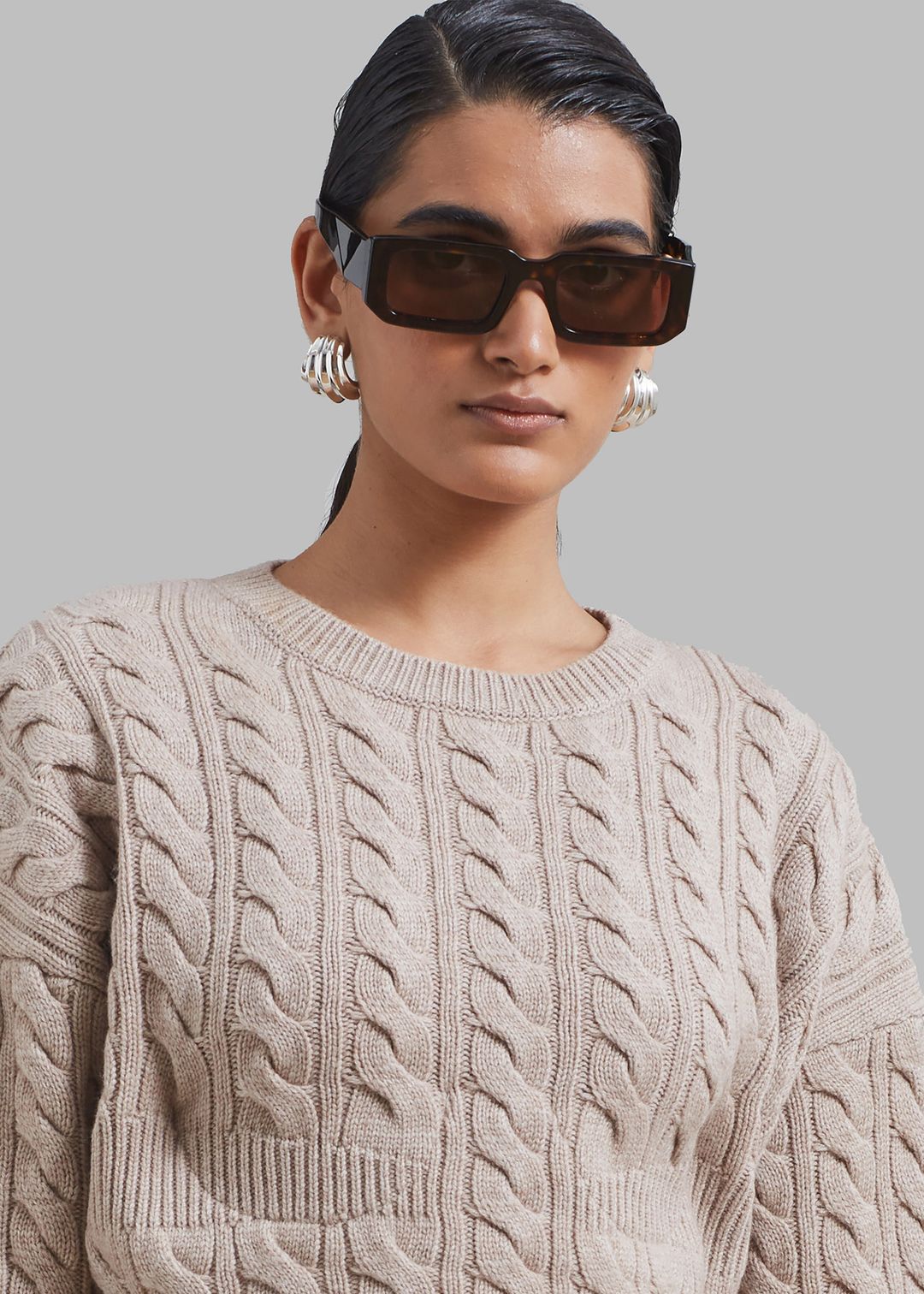 Christopher Esber Cable Knit Sweater - Truffle #4