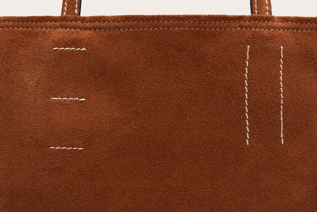 Paper Tote Saddle Brown Suede #4