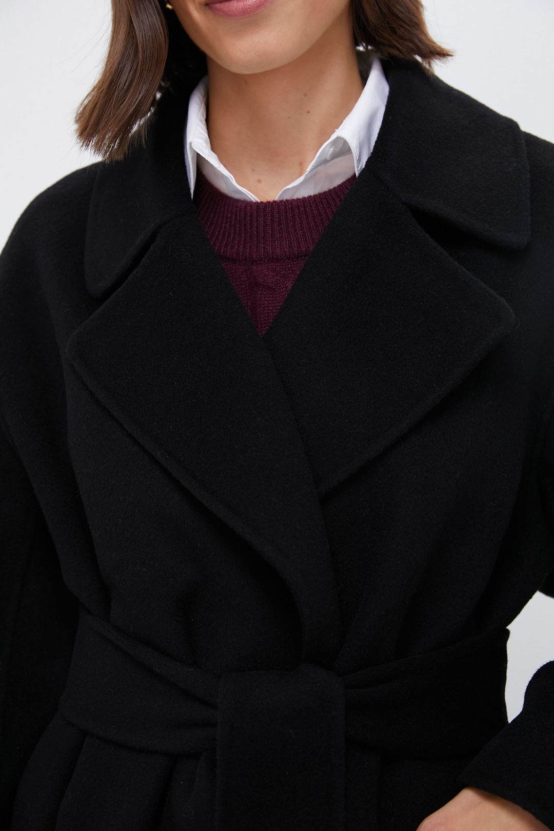 Black Wool Trinity Coat #6