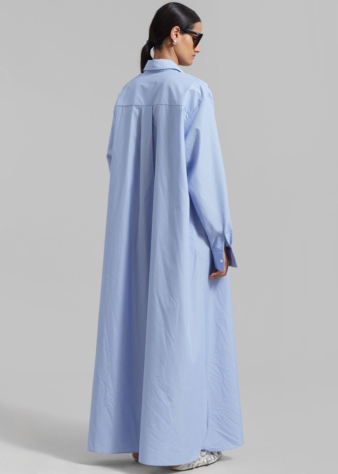 Avery Shirt Dress - Blue Stripe #9