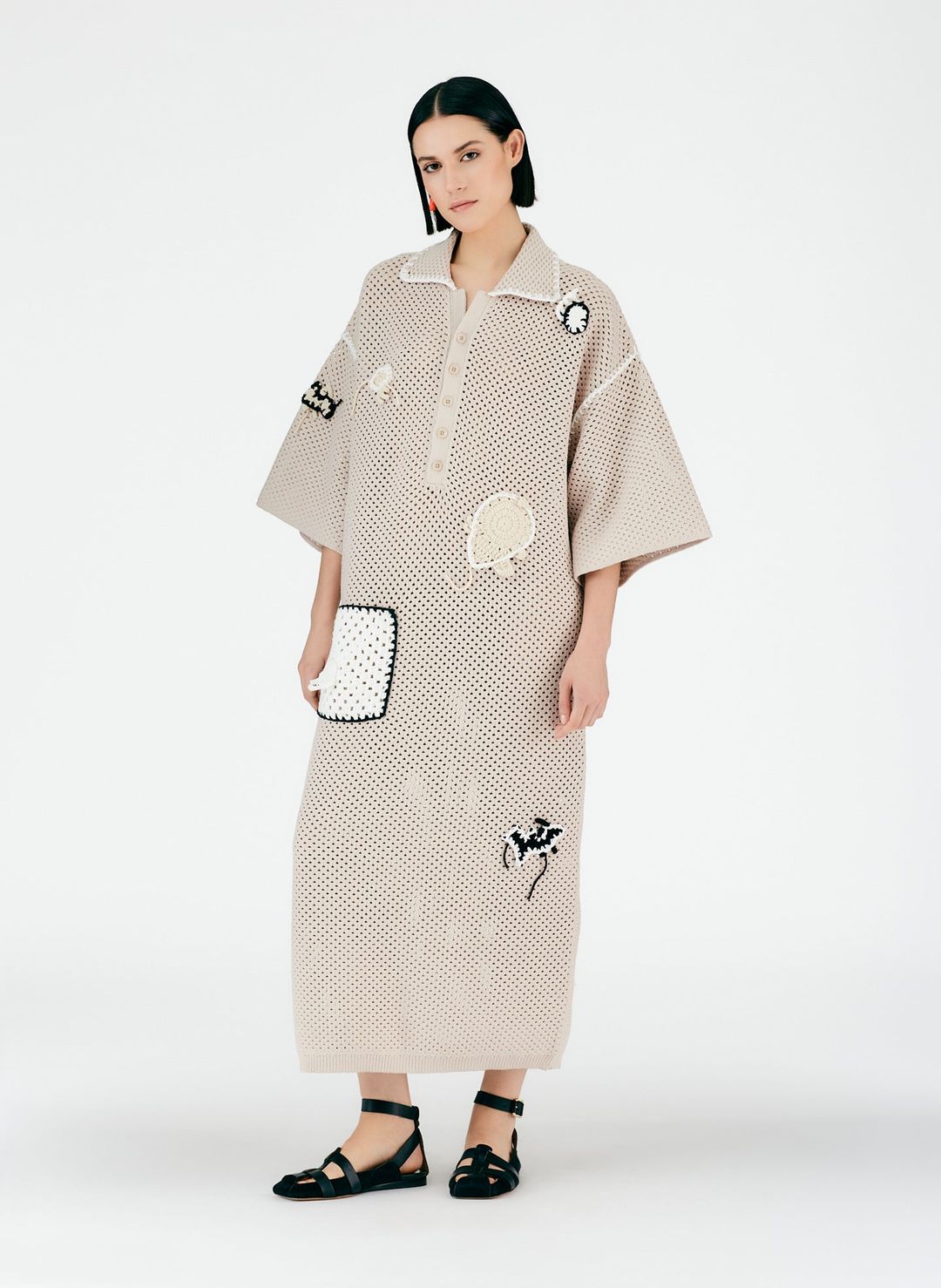 Tech Crochet Polo Shirtdress #11