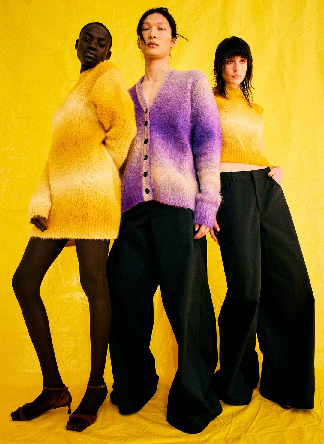 Ombre Superfine Alpaca Shrunken Cutoff Vest