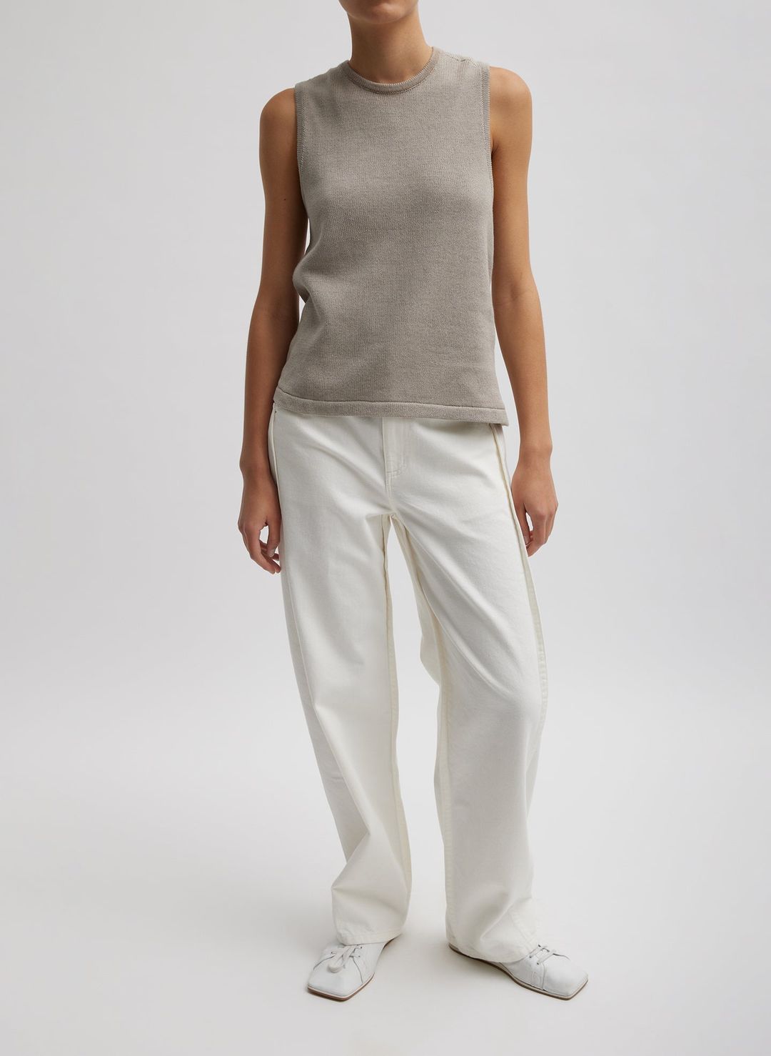 Cotton Criss Cross Sleeveless Sweater #4