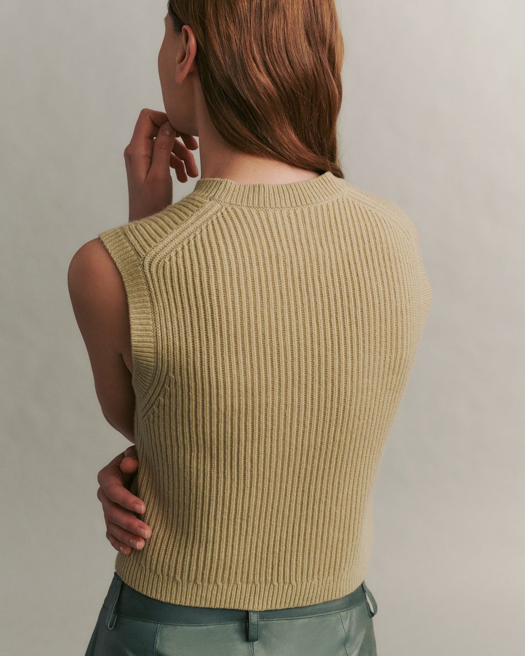 Ribbed Vest in Cashmere #3