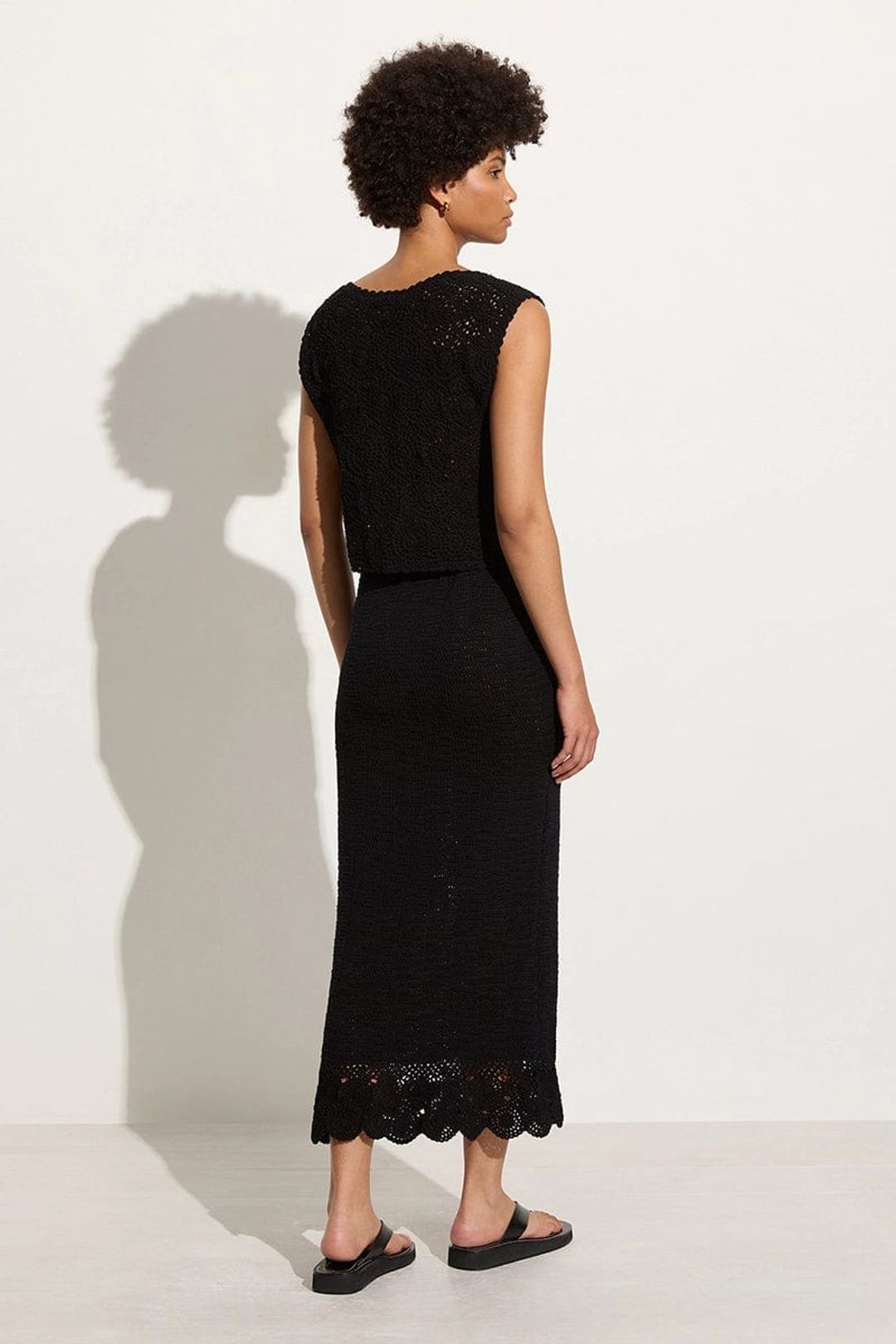 Lula Handmade Crochet Skirt Black #4