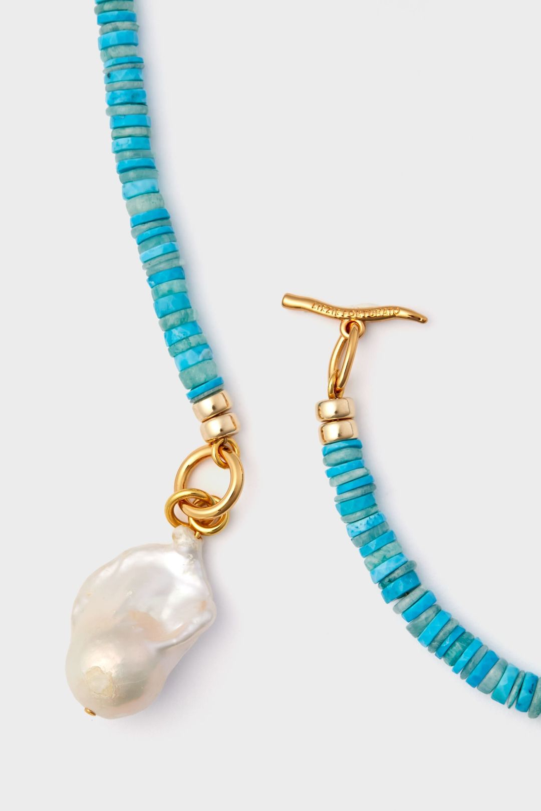 Turquoise Pearl Isle Necklace #4