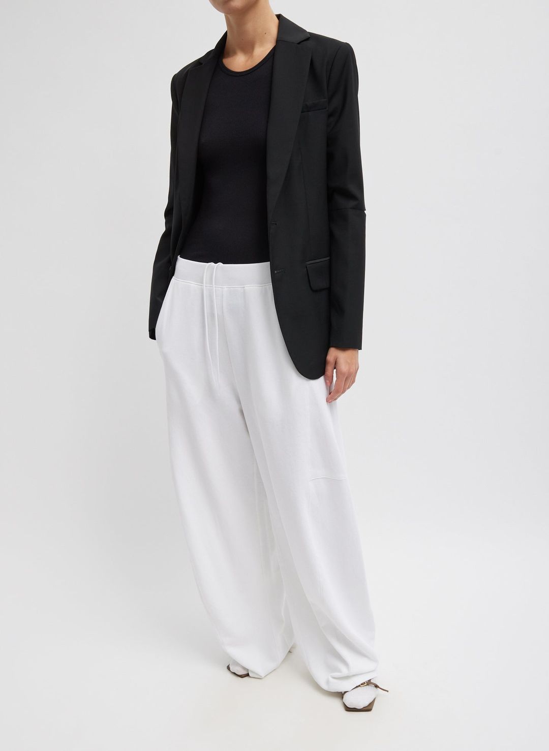 Tropical Wool Cutout Sleeve Marlon Blazer