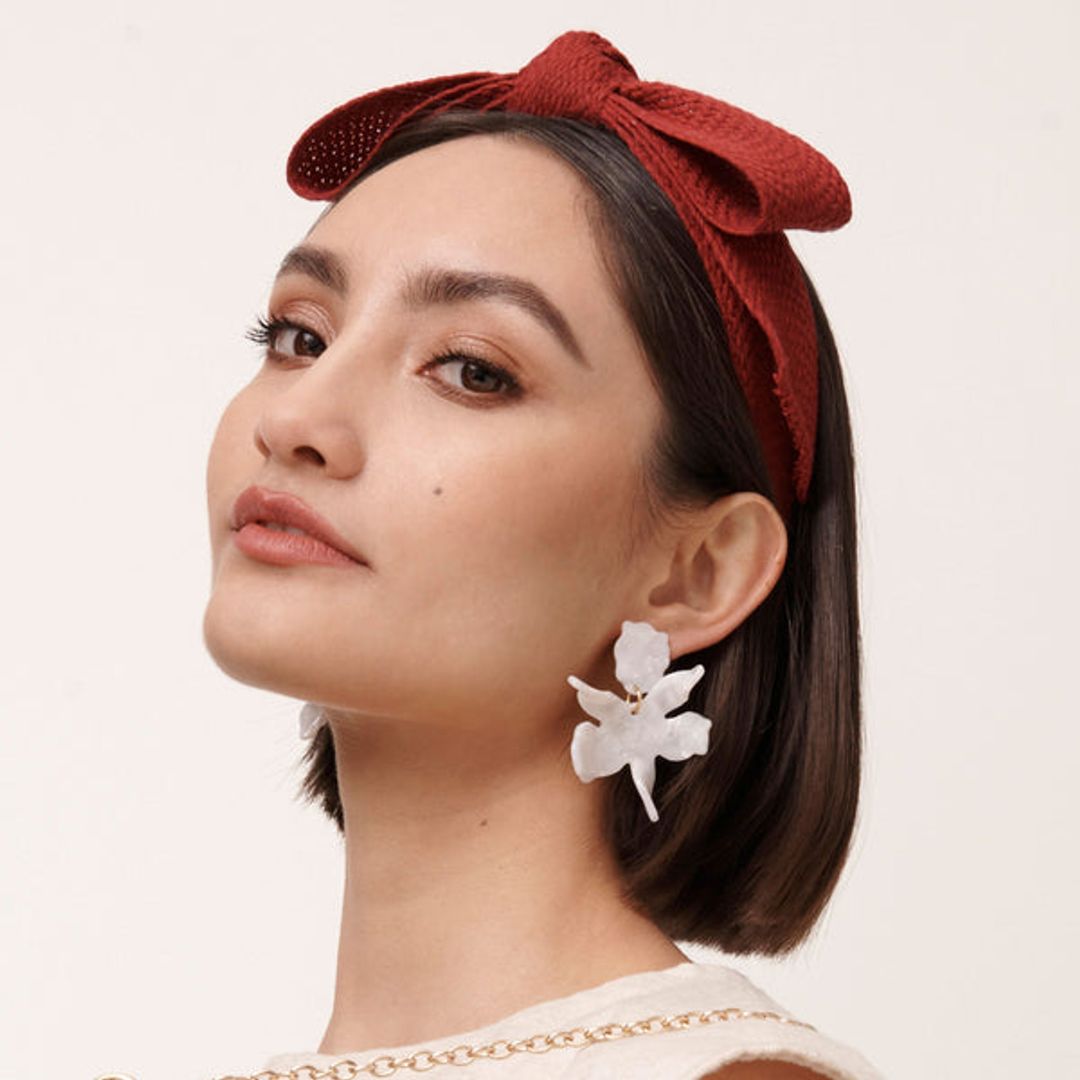 MOTHER OF PEARL SMALL PAPER LILY EARRINGS #3
