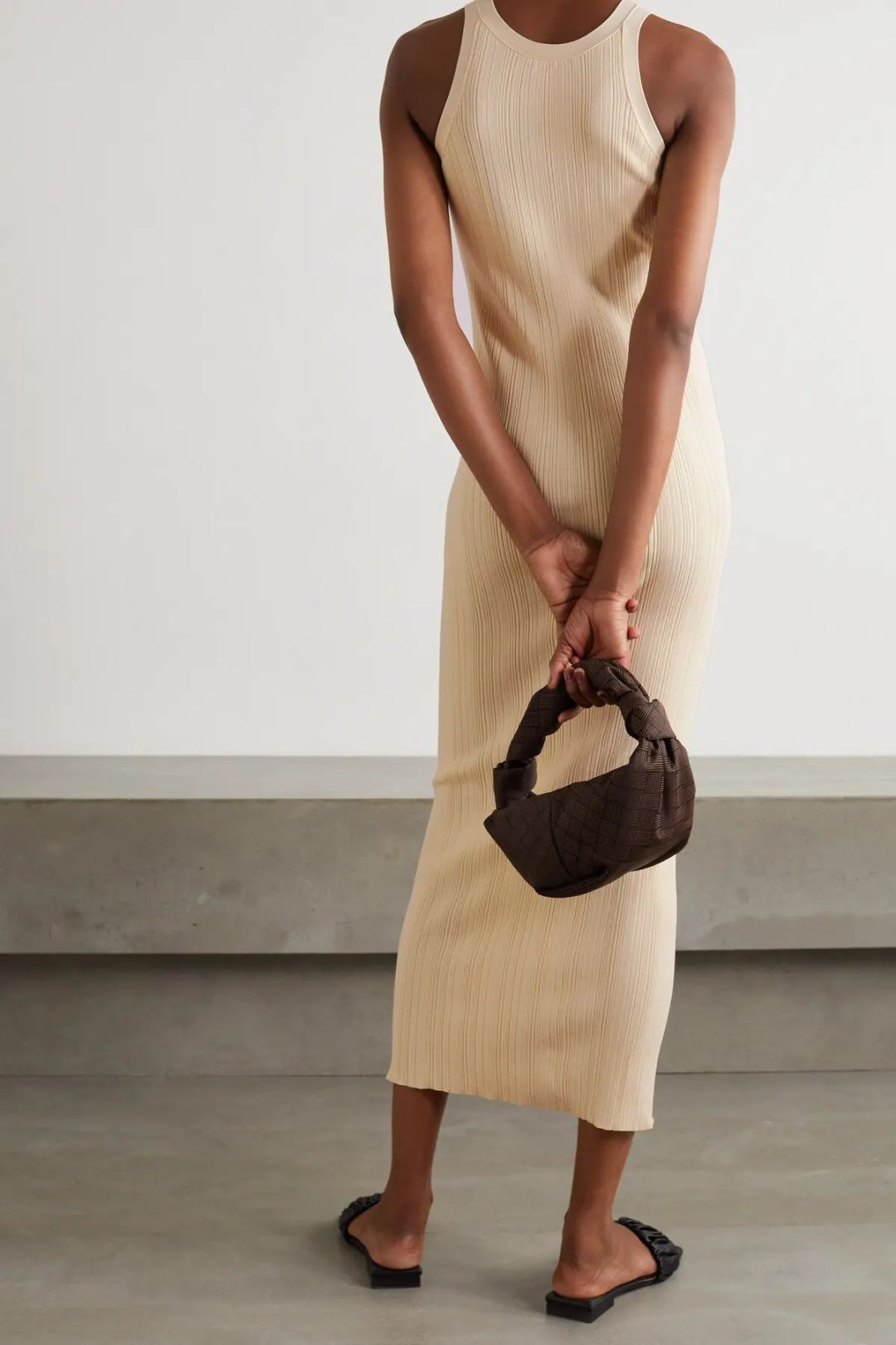 Seamless rib tank dress elderflower #7