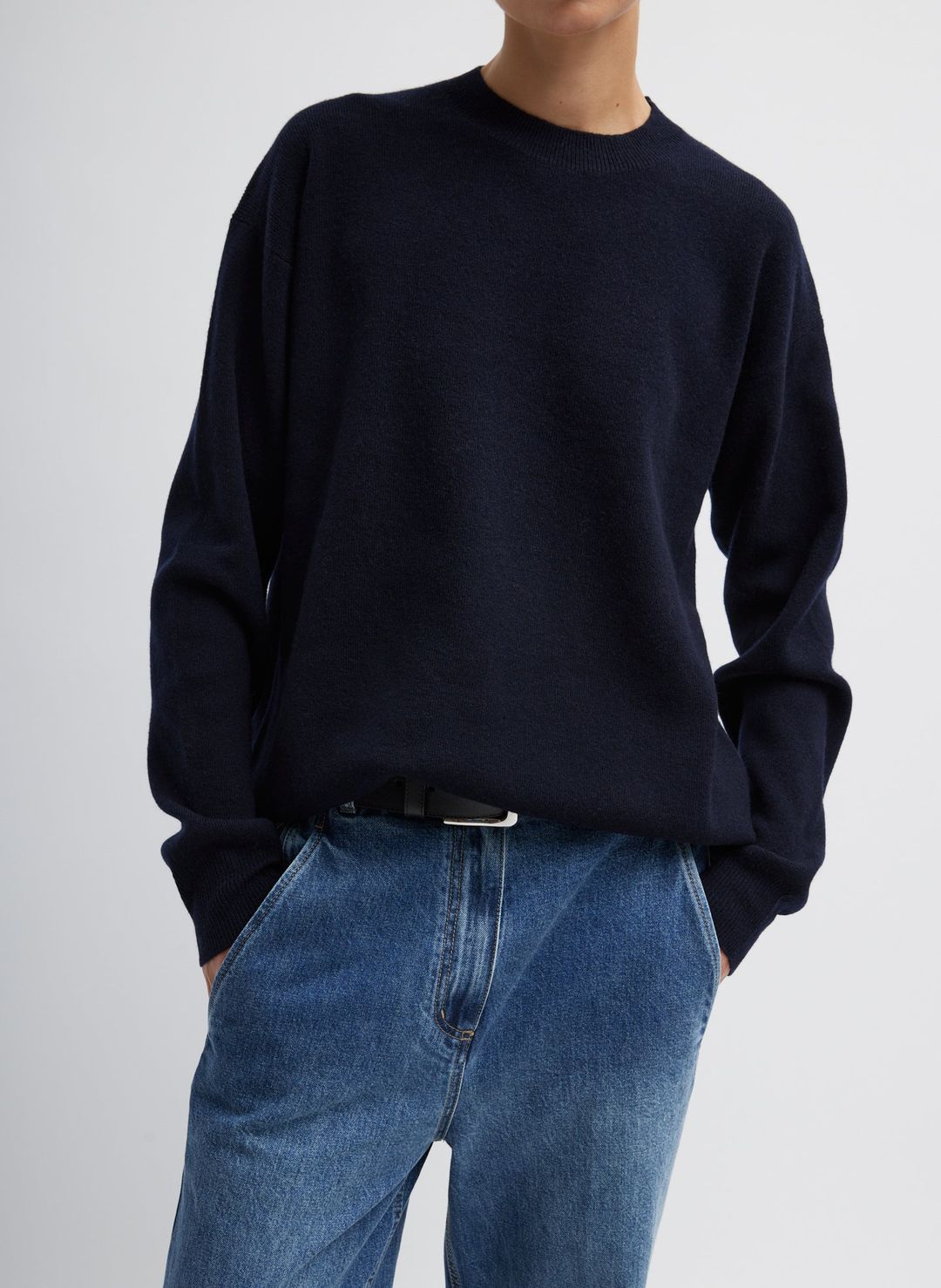 Anna Merino Wool Hole-At-Back Pullover