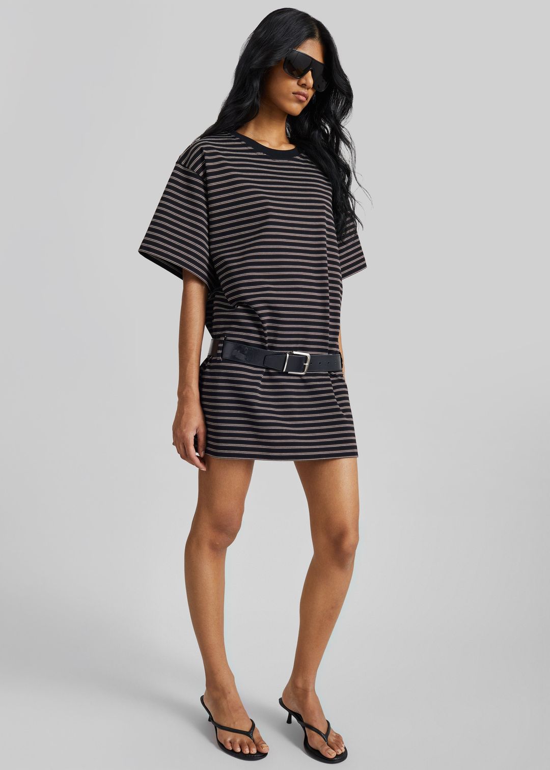 Hemse T-Shirt Dress - Black Multi Stripe #5