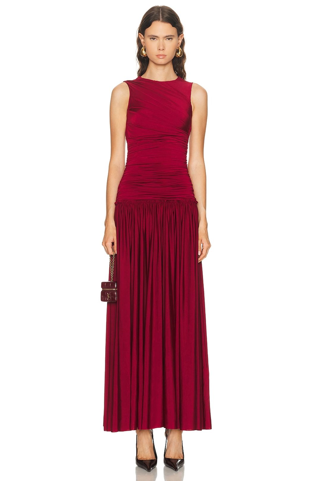 SIEDRES Burgundy Maxi Dress