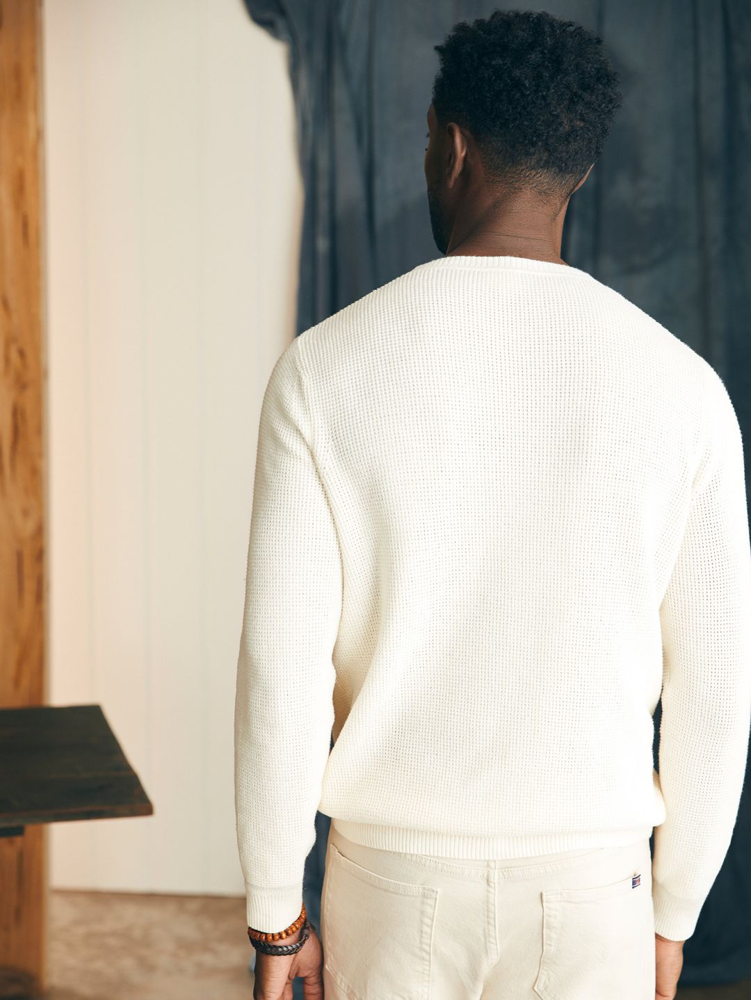 Sunwashed Crewneck Sweater - White Shell #7