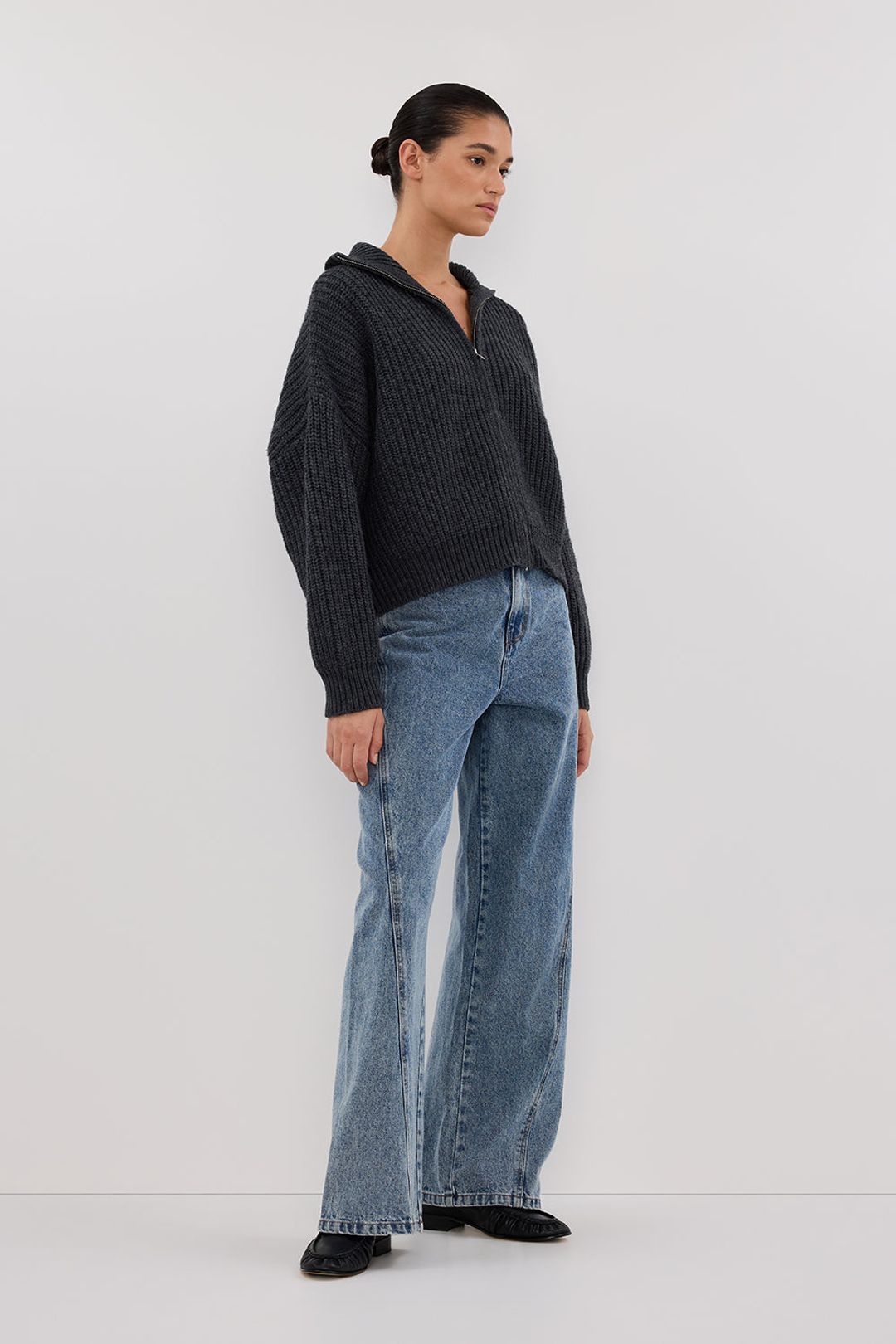 ISSY CHARCOAL WOOL BLEND JUMPER #3