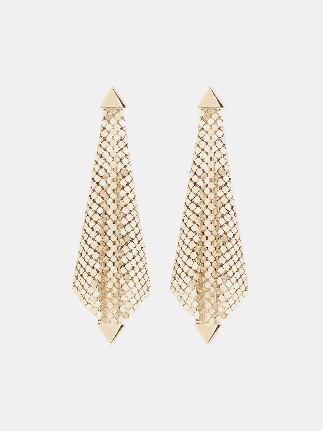 Gold chainmail earrings #2