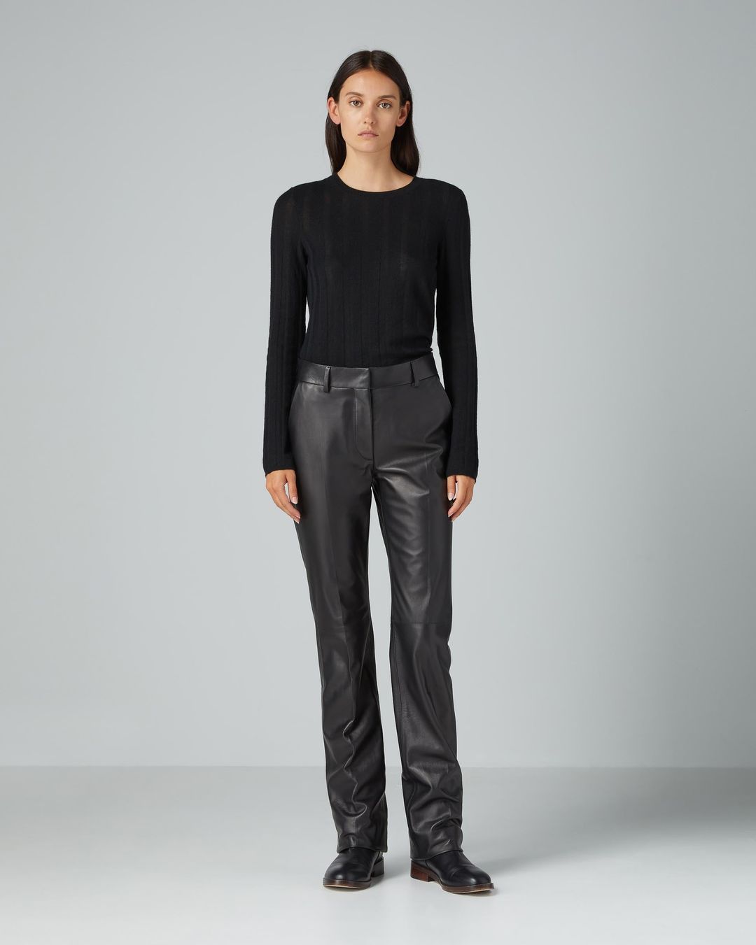 Mick Trousers in Nappa Leather, Black