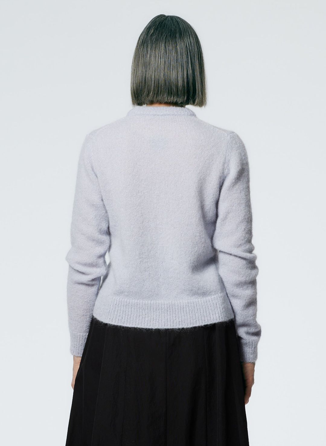 Soft Mohair Shrunken Crewneck Pullover #3