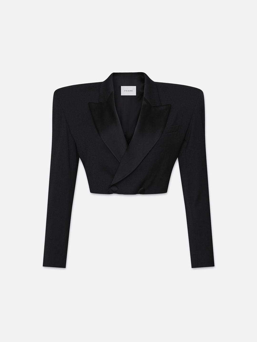 Cropped Tux Blazer -- Black