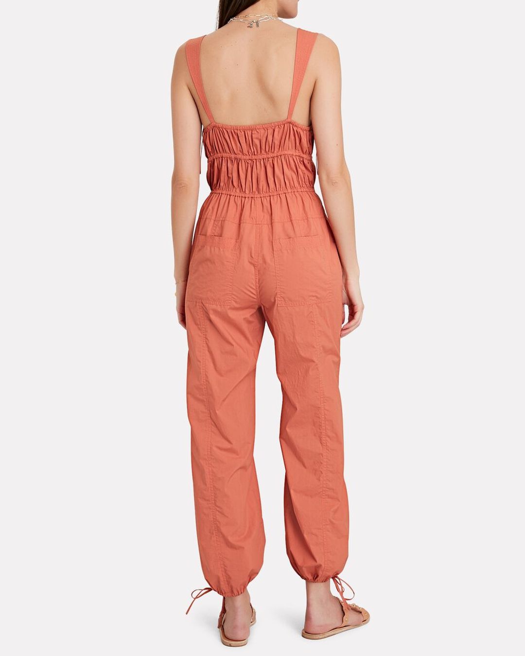 Tatum Drawstring Jumpsuit in Orange #3