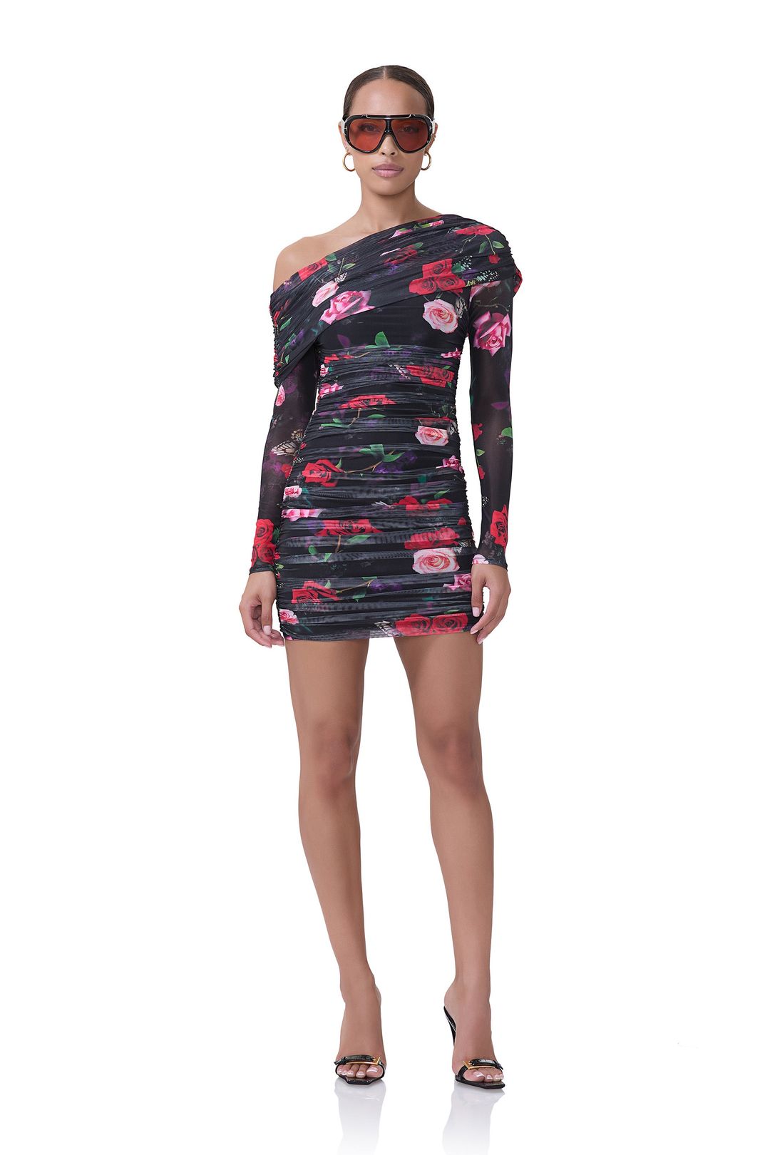 Floral Mini Dress - Mixed Rose
