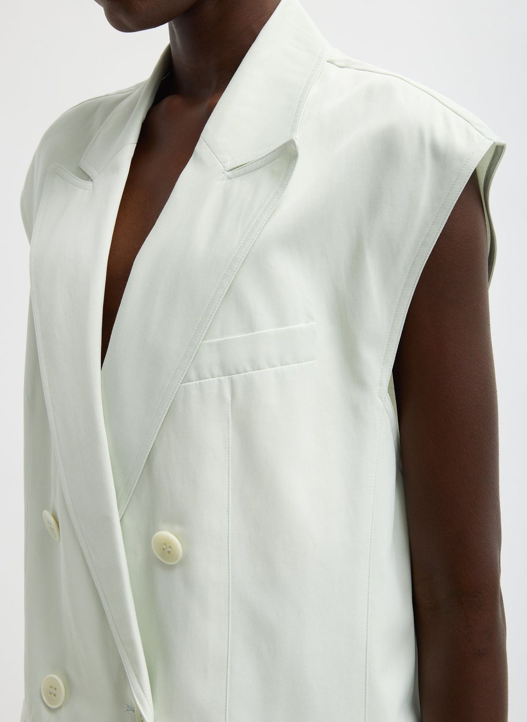 Drapey Suiting Oversized Double Breasted Vest #5