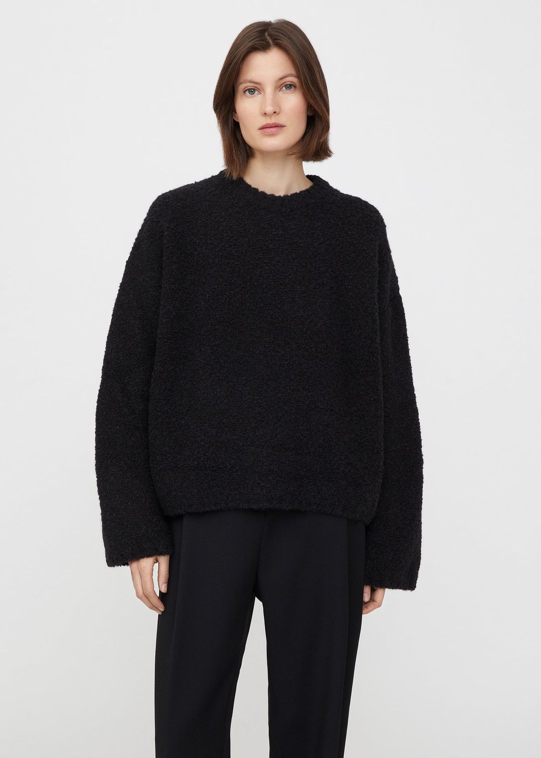 Boxy Bouclé knit black