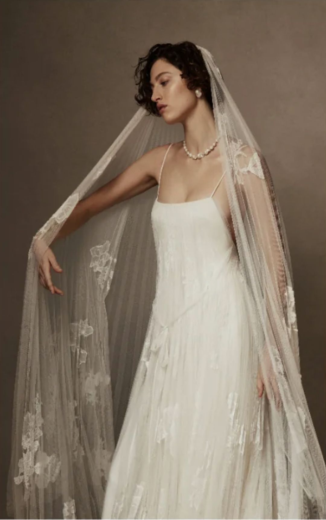 Pleated Malfroy & Lace Veil #3