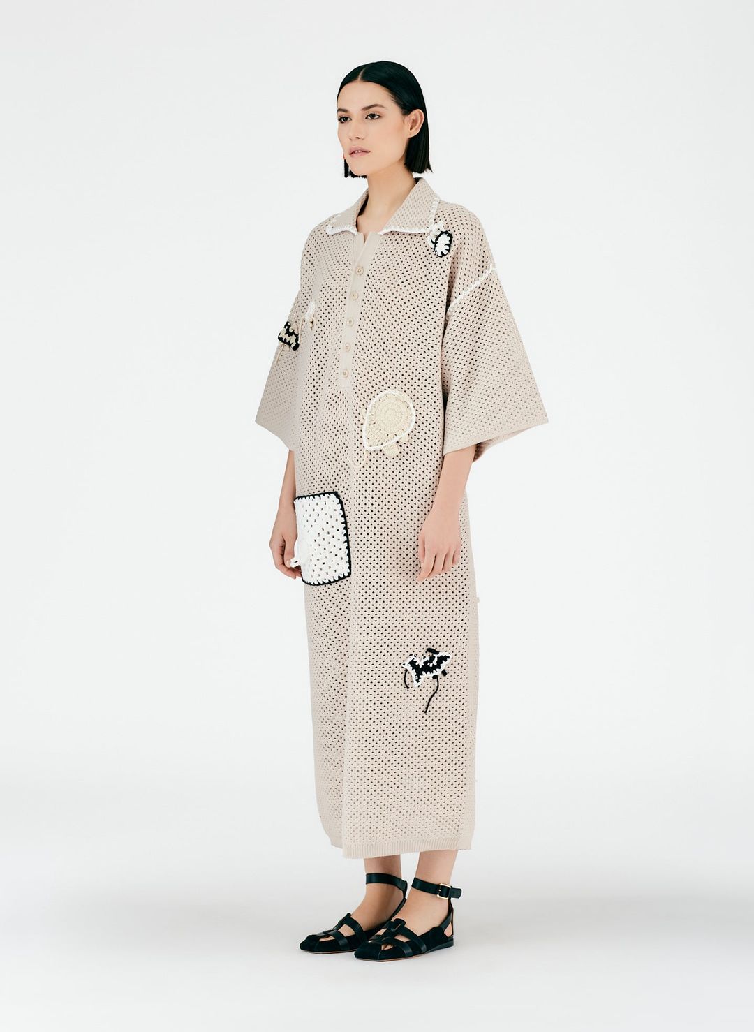 Tech Crochet Polo Shirtdress #8