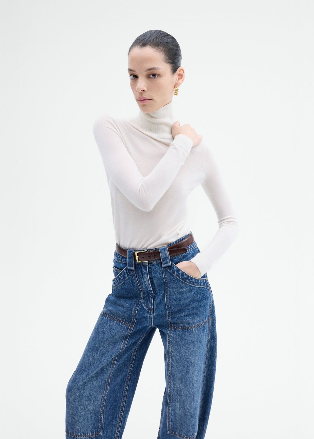 Denim Patch Pocket Jean - Indigo #4