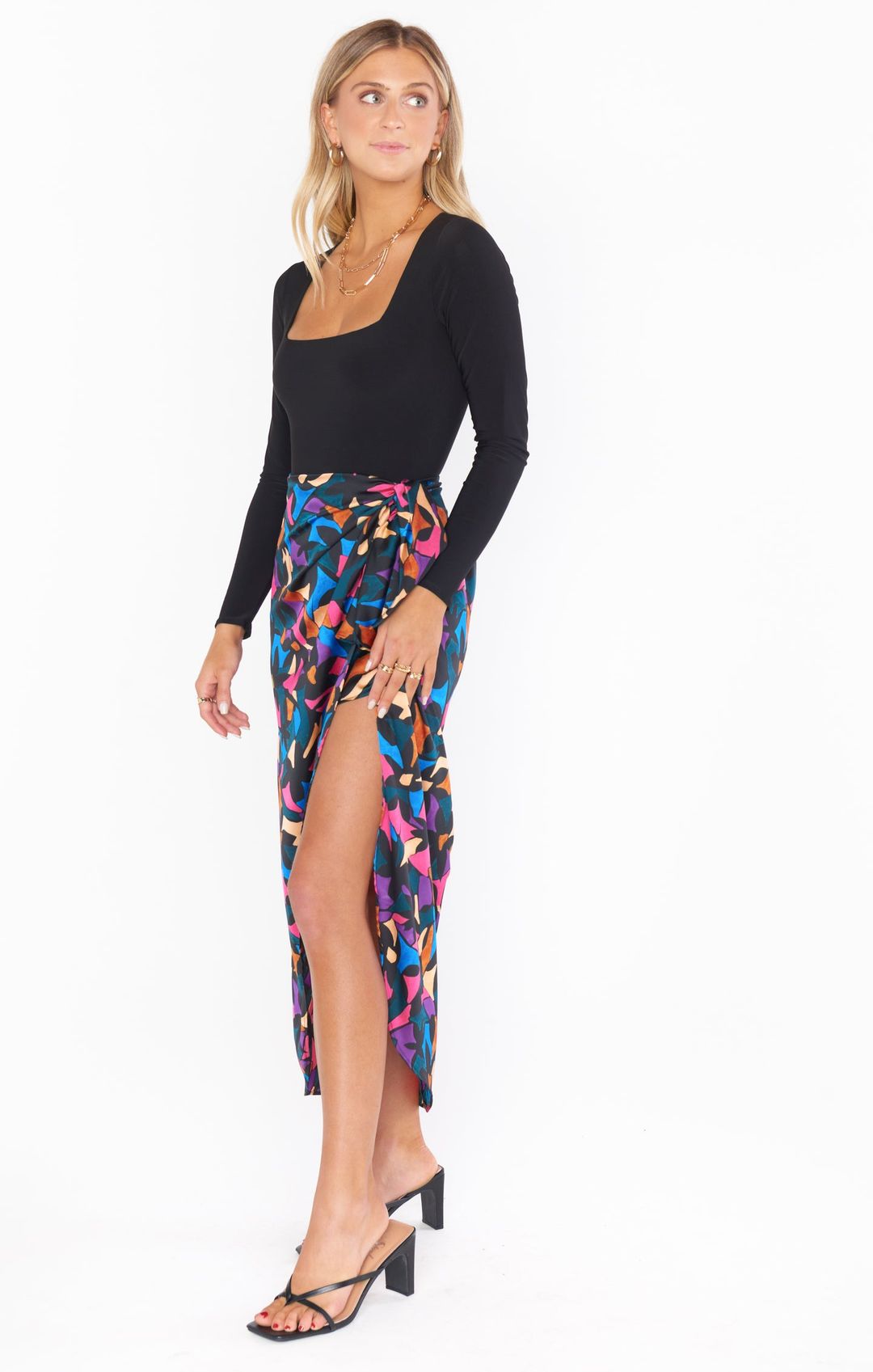 Wrap Me Up Skirt ~ Mosaic Magic Luxe Satin #3