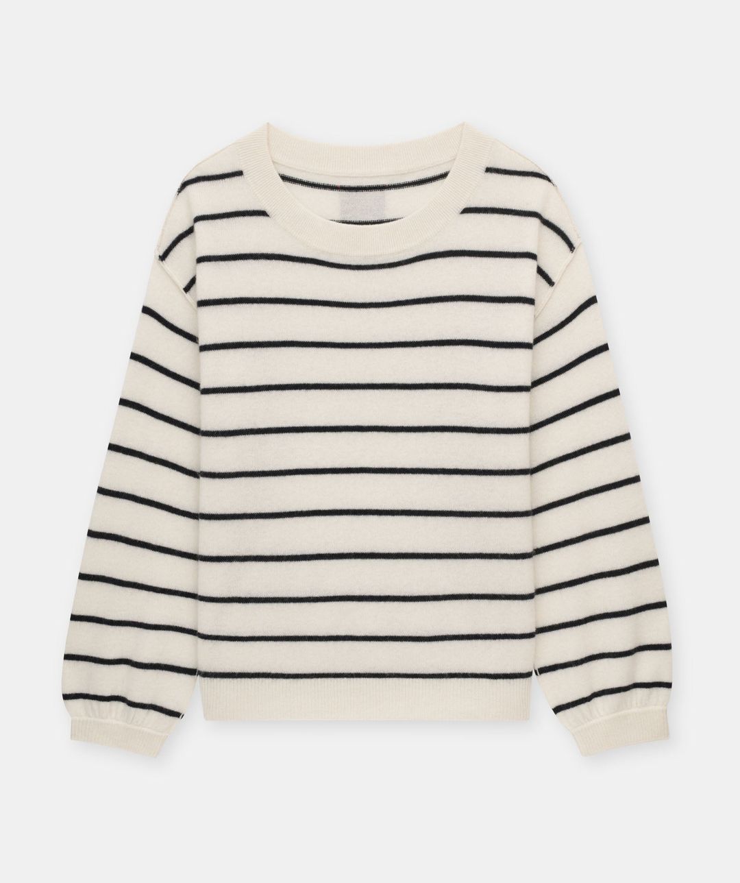 Lightweight Reversible Cashmere Striped Wide Neck Sweater #7