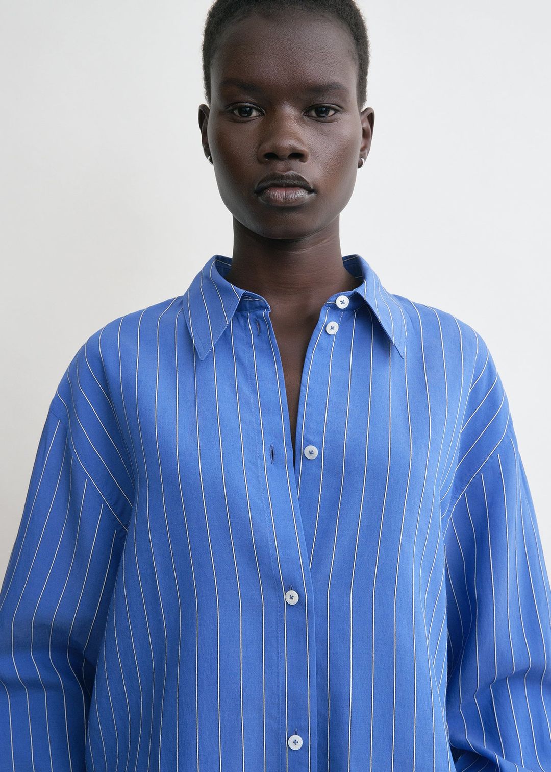 Striped summer shirt cobalt/white #5