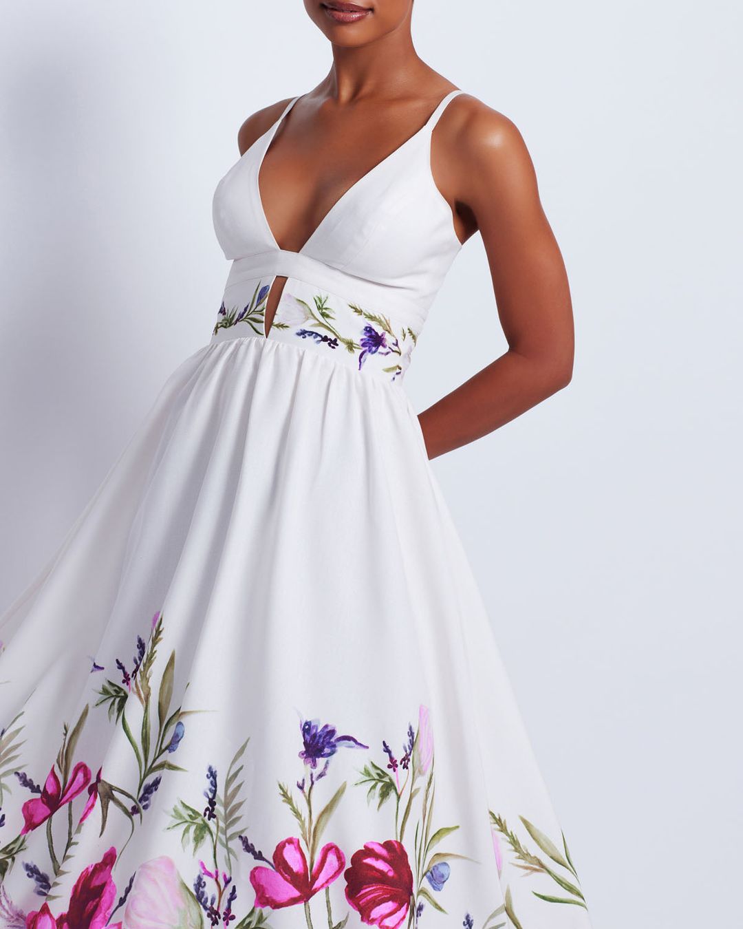 Viera V-Neck Midi Dress #3